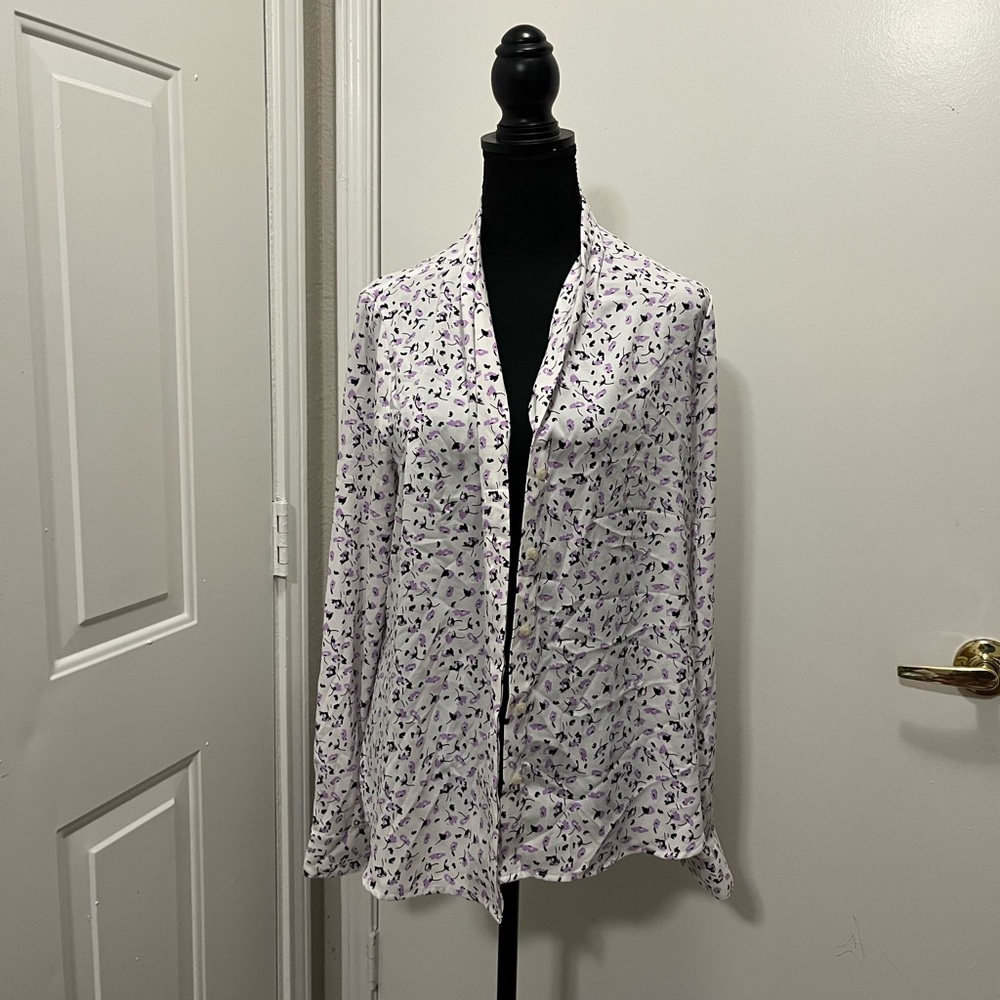 Halogen Women's White and Purple Blazer
